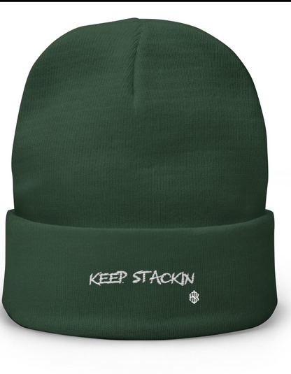 Embroidered Beanie Keep Stackin