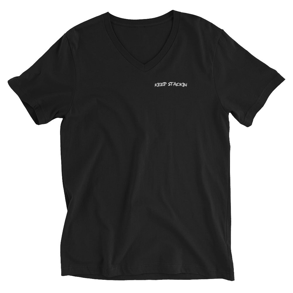 Short Sleeve V-Neck T-Shirt Keep Stackin